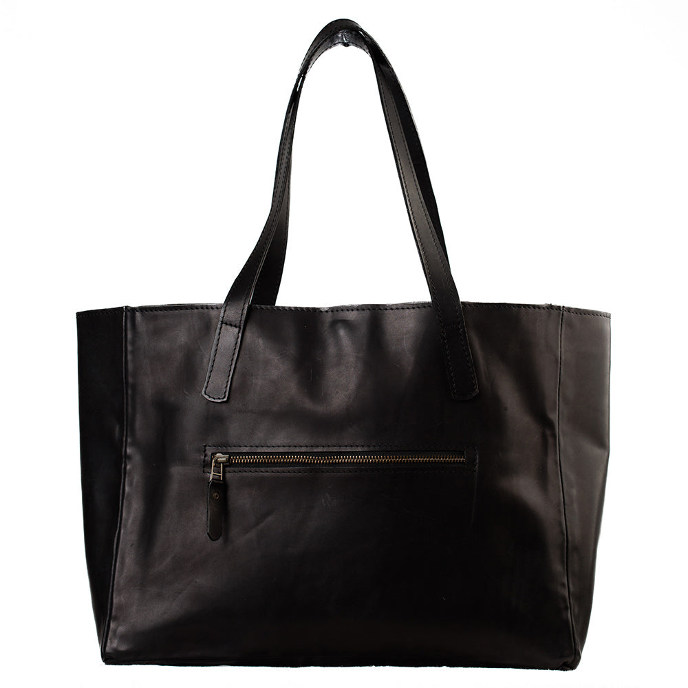 Mom Lined Shopper Leather Bag